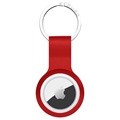 Puro Icon Apple AirTag Silikondeksel med Nøkkelring - Rød