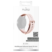 Puro Icon Smartwatch Universal silikonarmbånd - 22 mm - Rosa