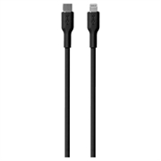 Puro Icon myk USB-C/Lightning-kabel - 1,5 m - svart