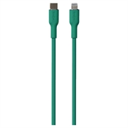Puro Icon myk USB-C / Lightning-kabel - 1,5 m - grønn