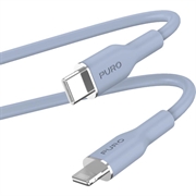 Puro Icon Myk USB-C / Lightning-kabel - 1,5 m - Lyseblå