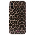 Puro Leopard iPhone X / iPhone XS Deksel - Rosa / Leopard