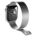 Apple Watch Series 9/8/SE (2022)/7/SE/6/5/4/3/2/1 Puro Milanese Stropp - 41mm/40mm/38mm - Sølv