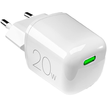 Puro MiniPro GaN USB-C vegglader - 20W - hvit