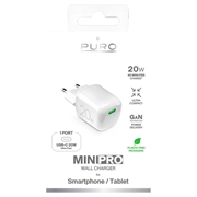 Puro MiniPro GaN USB-C vegglader - 20 W - hvit