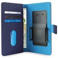 Puro Slide Universell Smarttelefon Lommebok-deksel - XL (Bulk Tilfredsstillende) - Blå