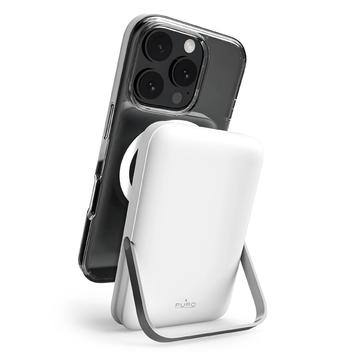 Puro Stand Power Mag 10000mAh trådløs strømbank - MagSafe-kompatibel - hvit