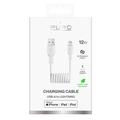 Puro USB-A / Lightning spiralkabel - 1m - hvit