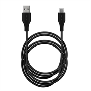 Puro USB-A/USB-C lade- og synkroniseringskabel - 2 m - svart