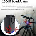 Q100 sykkelalarm med fjernkontroll og RGB-varsellys - 135dB