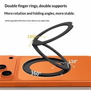 Q11 Ultratynt tredelt magnetisk ringstativ - svart