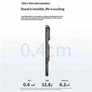 Q11 Ultratynt tredelt magnetisk ringstativ - svart