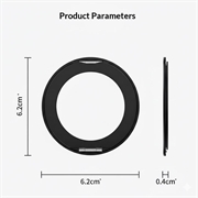 Q11 Ultratynt tredelt magnetisk ringstativ - svart