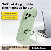 Q11 Ultratynt tredelt magnetisk ringstativ - grønt