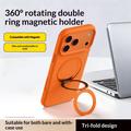 Q11 Ultratynt tredelt magnetisk ringstativ - oransje