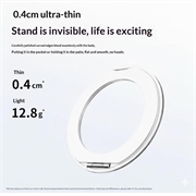 Q11 Ultratynt tredelt magnetisk ringstativ - hvit