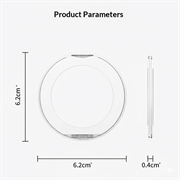 Q11 Ultratynt tredelt magnetisk ringstativ - hvit