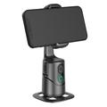 Q12 AI-telefongimbal med automatisk sporing, bevegelseskontroll og Bluetooth - svart
