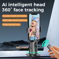 Q12 AI-telefongimbal med automatisk sporing, bevegelseskontroll og Bluetooth - svart