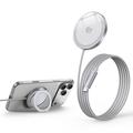 Q12 MagSafe-ladestativ for iPhone 12-17 - 25W - hvit