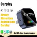 Q1A 4-i-1 trådløs CarPlay/Android Auto-adapter med AirPlay/MirrorLink - svart
