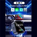 Q1A 4-i-1 trådløs CarPlay/Android Auto-adapter med AirPlay/MirrorLink - svart
