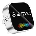 Q1A 4-i-1 trådløs CarPlay/Android Auto-adapter med AirPlay/MirrorLink - sølv