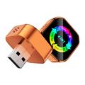 Q1A 4-i-1 trådløs CarPlay/Android Auto-adapter med AirPlay og MirrorLink - Oransje / Fargerik