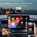 Q1A 4-i-1 trådløs CarPlay/Android Auto-adapter med AirPlay og MirrorLink - Oransje / Fargerik