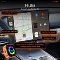 Q1A 4-i-1 trådløs CarPlay/Android Auto-adapter med AirPlay og MirrorLink - Oransje / Fargerik