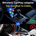 Q1AS 3-i-1 trådløs CarPlay- og Android Auto-adapter med AirPlay - sølv / svart