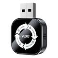 Q1AS 4-i-1 trådløs CarPlay- og Android Auto-adapter med AirPlay/MirrorLink - svart