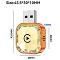 Q1AS Diamond Cut 4-i-1 trådløs Android Auto- og CarPlay-adapter - gull / oransje