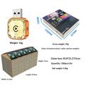 Q1AS Diamond Cut 4-i-1 trådløs Android Auto- og CarPlay-adapter - gull / oransje