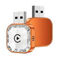 Q1AS Diamond Cut 4-i-1 trådløs Android Auto- og CarPlay-adapter - sølv / oransje