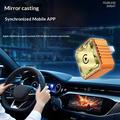 Q1BVS diamantformet 4-i-1 trådløs CarPlay/Android Auto-adapter - oransje / gull