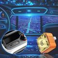 Q1BVS diamantformet 4-i-1 trådløs CarPlay/Android Auto-adapter - oransje / gull