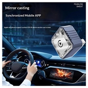 Q1BVS diamantformet 4-i-1 trådløs CarPlay/Android Auto-adapter - safir / sølv