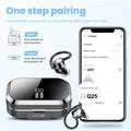 Q25 trådløse øretelefoner med ladeboks med powerbank-funksjon - svart