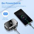Q25 trådløse øretelefoner med ladeboks med powerbank-funksjon - svart