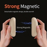Q26 2-i-1 magnetisk håndvarmer med kaffebønner, 5000mAh - beige