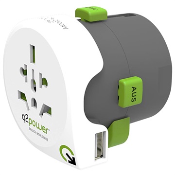 Q2Power QDAPTER Universell USB Verden Reiseadapter - 10A
