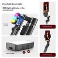 Q37 AI-gimbalstabilisert selfiestang med RGB-skjønnhetslys - svart