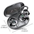 Q38 Sports trådløse øretelefoner med ørekrok - svart