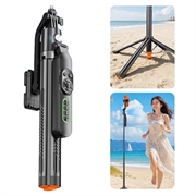 Q625 Bluetooth AI-sporing firbenet stativ / selfiestang - 1.83m - Svart