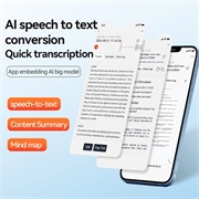 Q70A Smart AI-stemmeopptaker med ChatGPT-transkripsjon og oversettelse