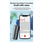 Q70A Smart AI-stemmeopptaker med ChatGPT-transkripsjon og oversettelse