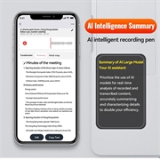 Q70A Smart AI-stemmeopptaker med ChatGPT-transkripsjon og oversettelse - 32 GB