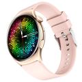 QX10 Smartklokke med 1,43" AMOLED-skjerm og Bluetooth-oppringing for helseovervåking - Rosa/gull
