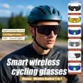 QY-Pro1 Smart sykkelbrille med AI-oversettelse og Bluetooth-tilkobling - hvit / fotokromisk linse